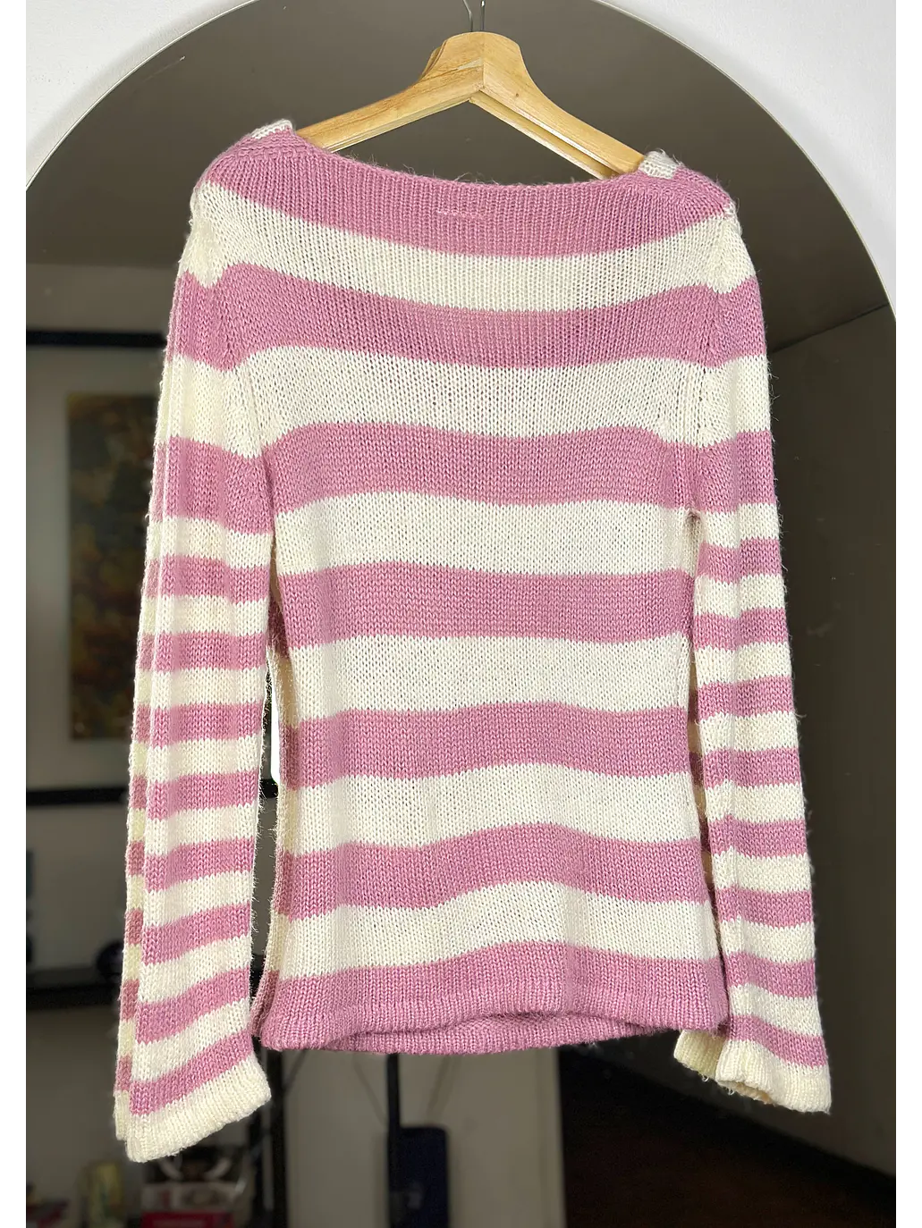 Chaleco rayado cuello bote 3