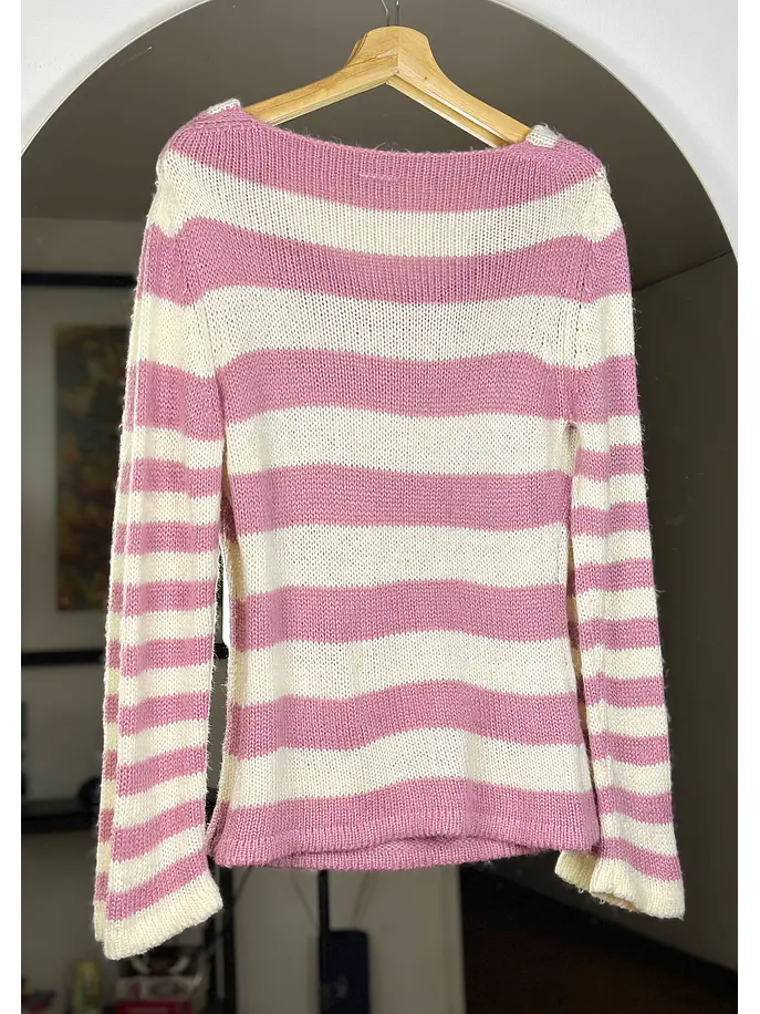 Chaleco rayado cuello bote 3