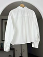 Camisa blanca oversize - Miniatura 3