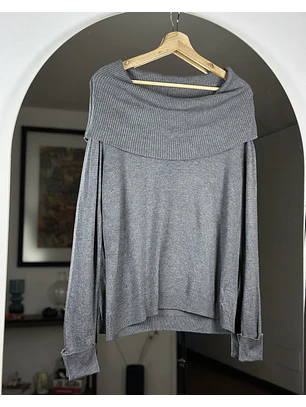 Chaleco gris sin hombros