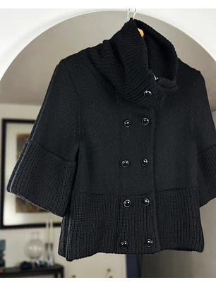 Chaleco negro manga 3/4