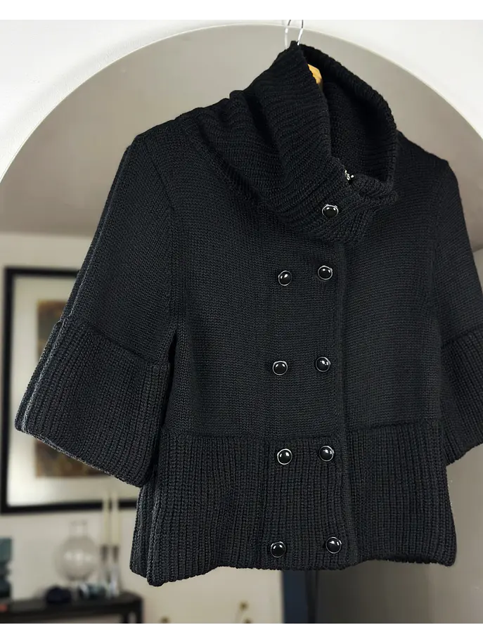 Chaleco negro manga 3/4 2