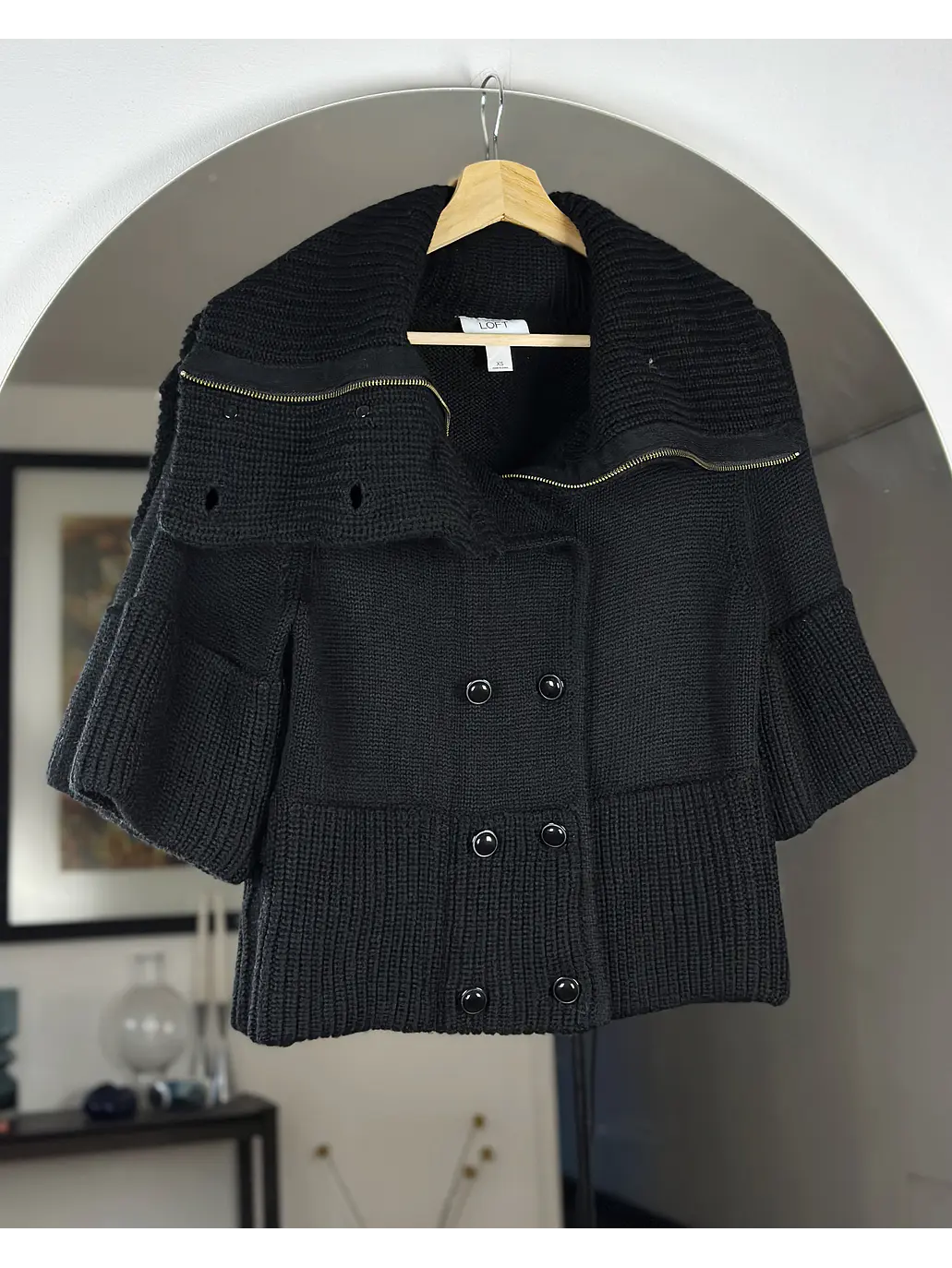 Chaleco negro manga 3/4 3