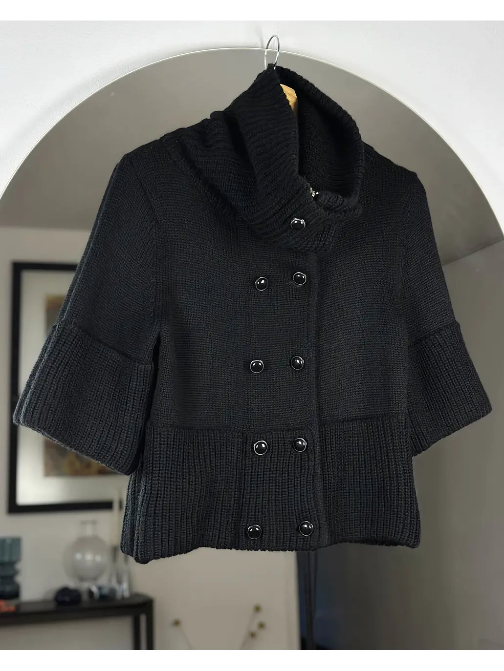 Chaleco negro manga 3/4 4