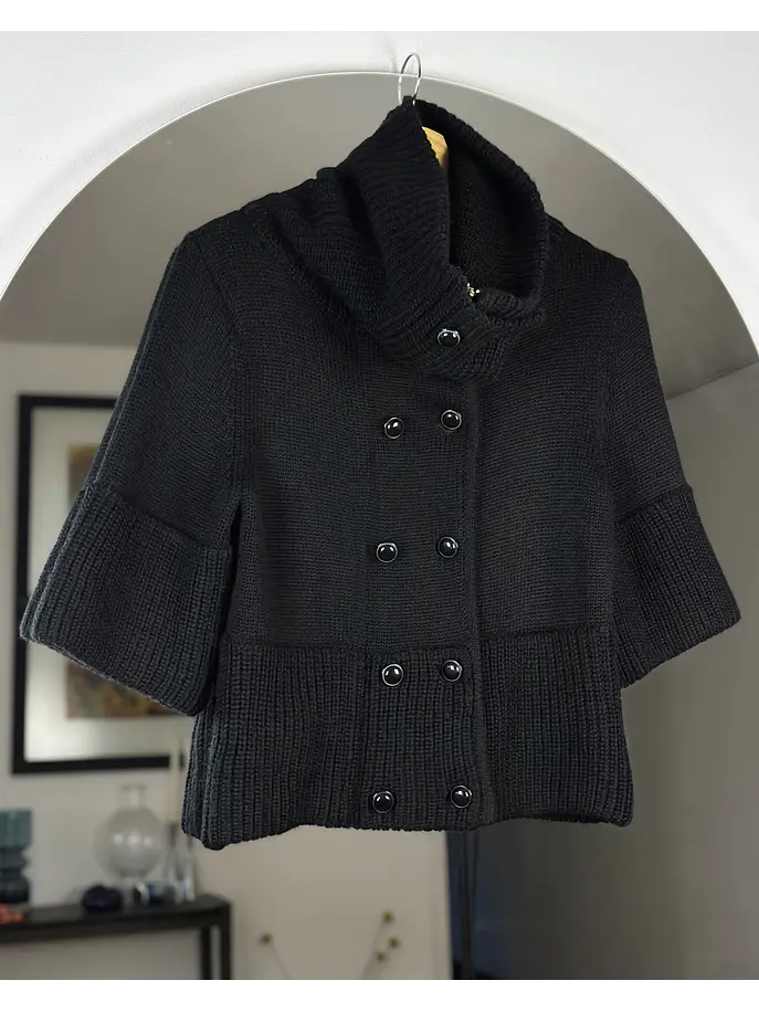 Chaleco negro manga 3/4 4