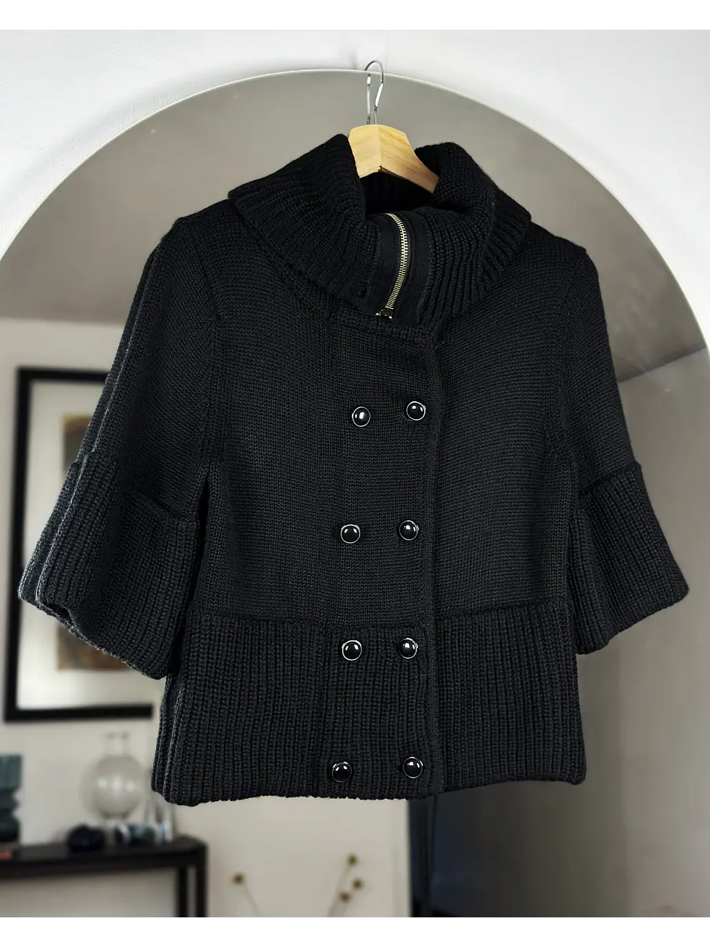 Chaleco negro manga 3/4 1