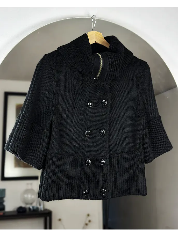 Chaleco negro manga 3/4 1