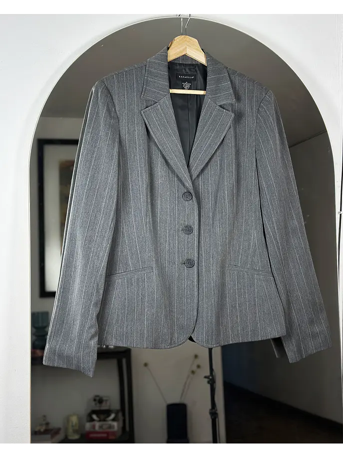 Blazer gris rayado 1
