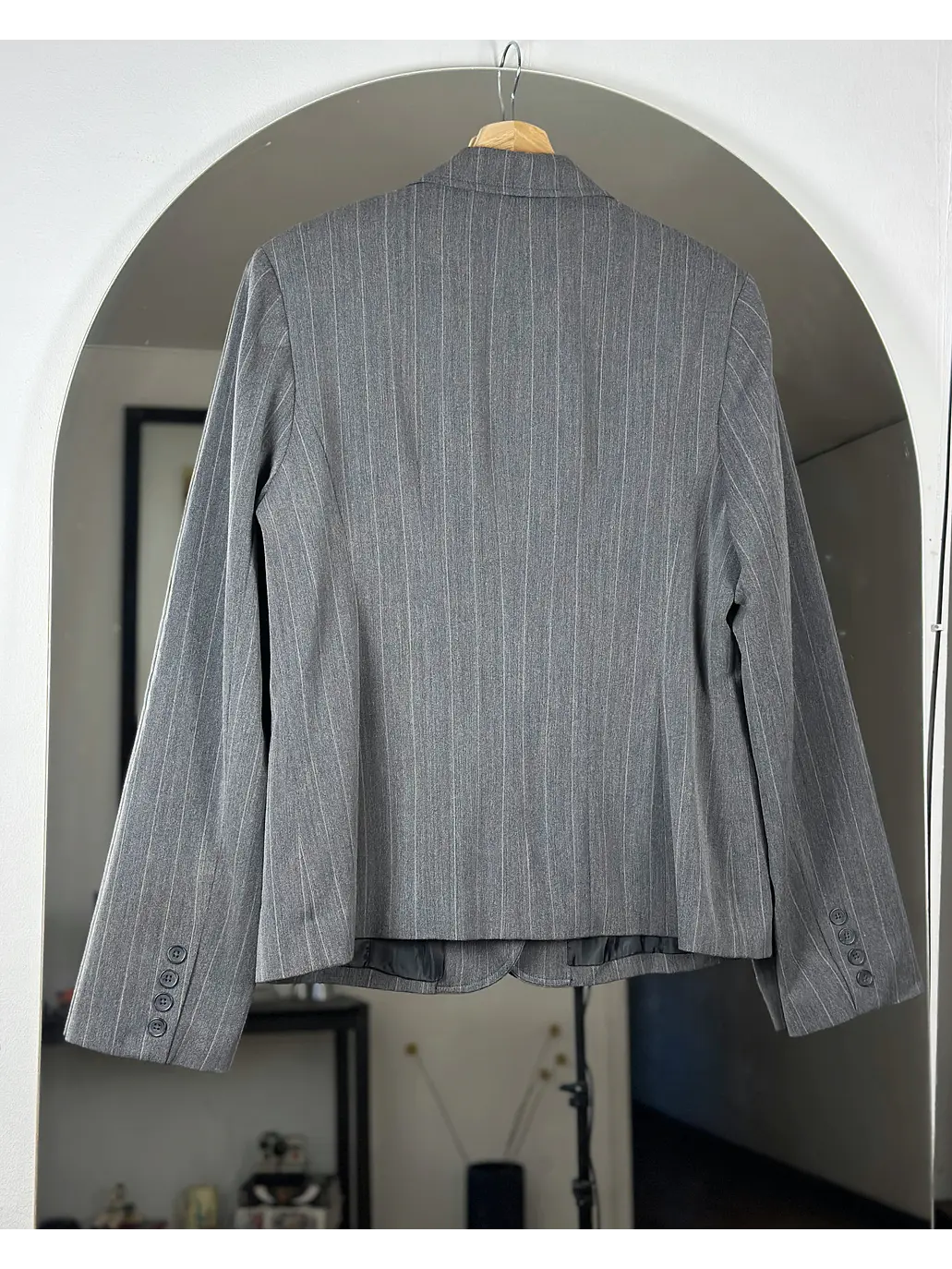 Blazer gris rayado 4