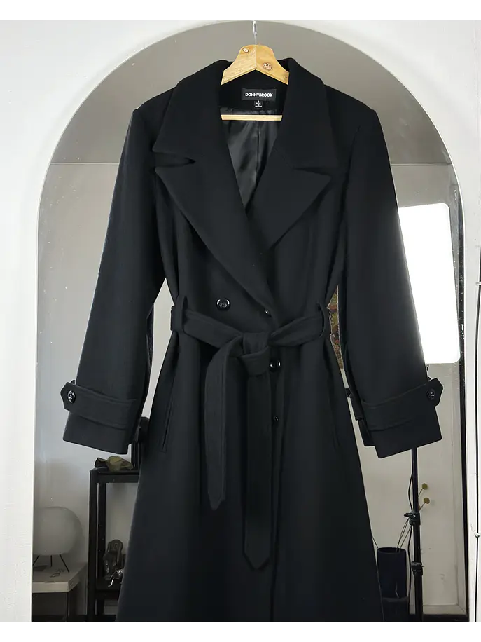 Abrigo negro de lana 3