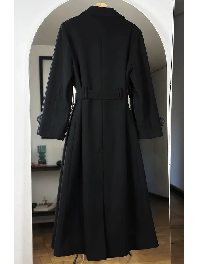 Abrigo negro de lana 4