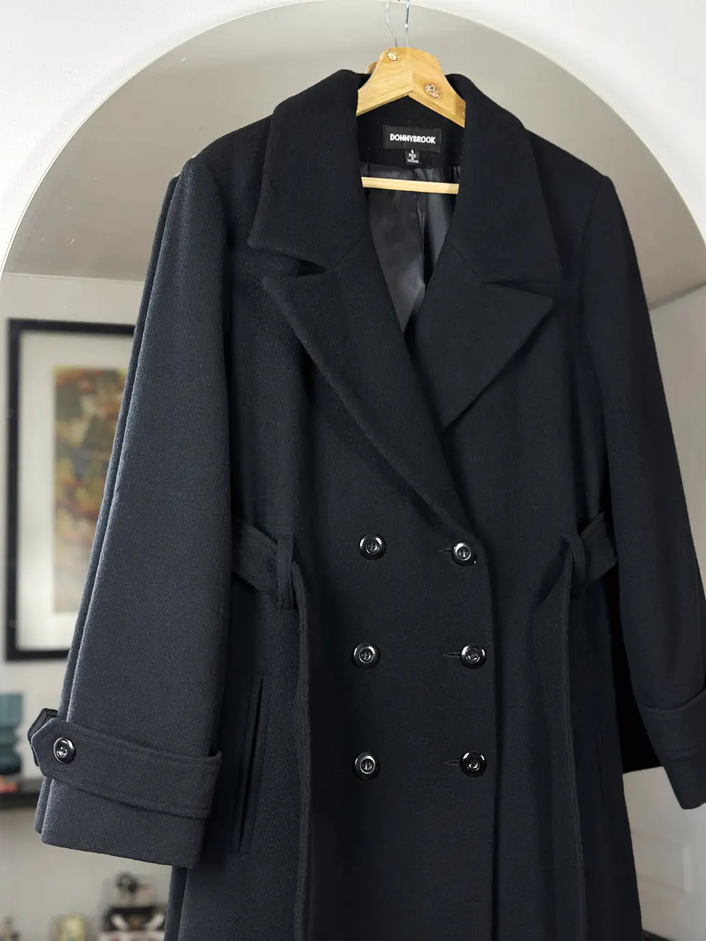 Abrigo negro de lana 5