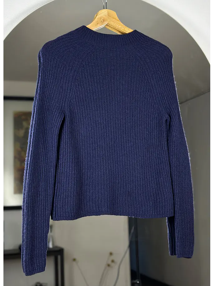 Chaleco azul con apliqué  4