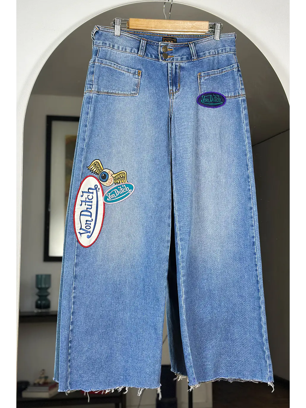 Jeans tiro medio wide leg 1