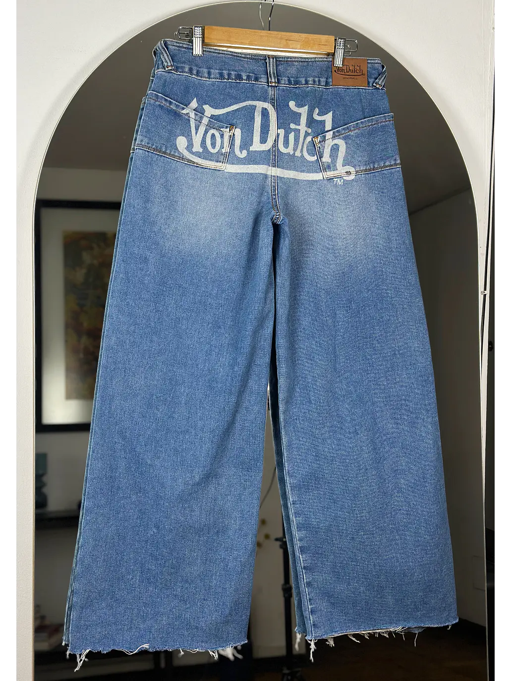 Jeans tiro medio wide leg 4