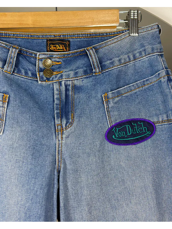 Jeans tiro medio wide leg 5