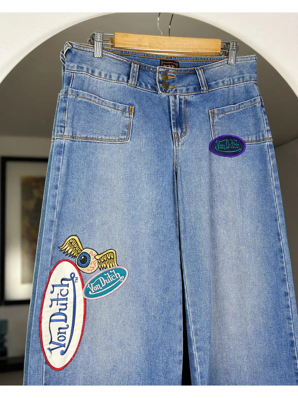 Jeans tiro medio wide leg 3