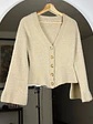 Cardigan beige de lana - Miniatura 1