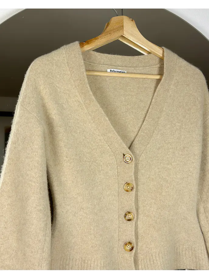 Cardigan beige de lana 3