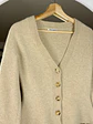 Cardigan beige de lana - Miniatura 3