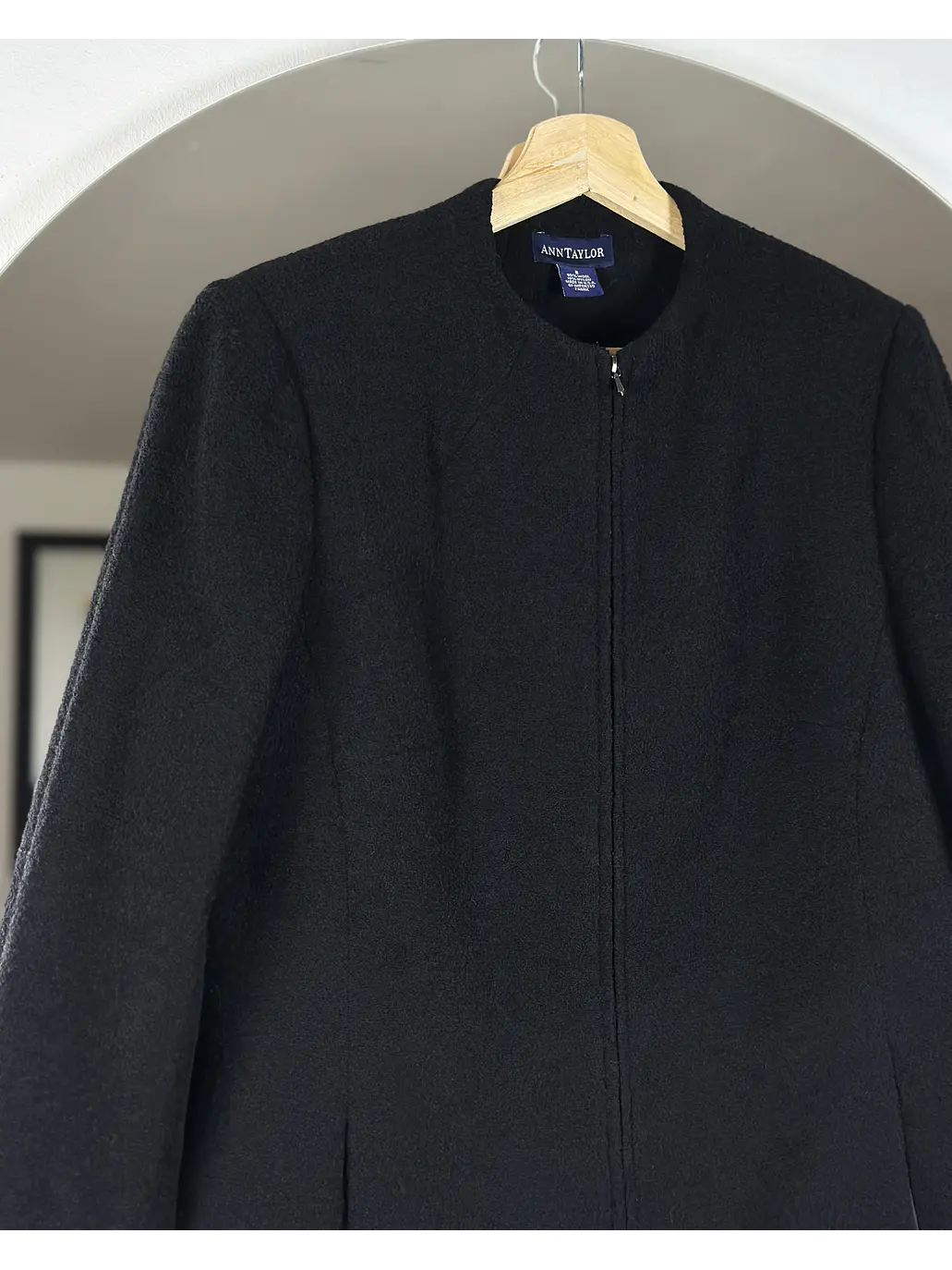 Abrigo de lana negro 2