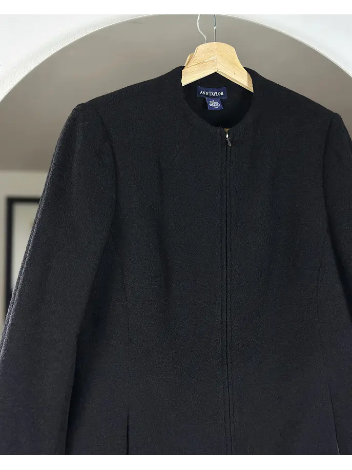 Abrigo de lana negro 2