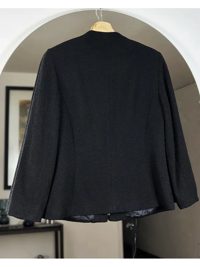 Abrigo de lana negro 4