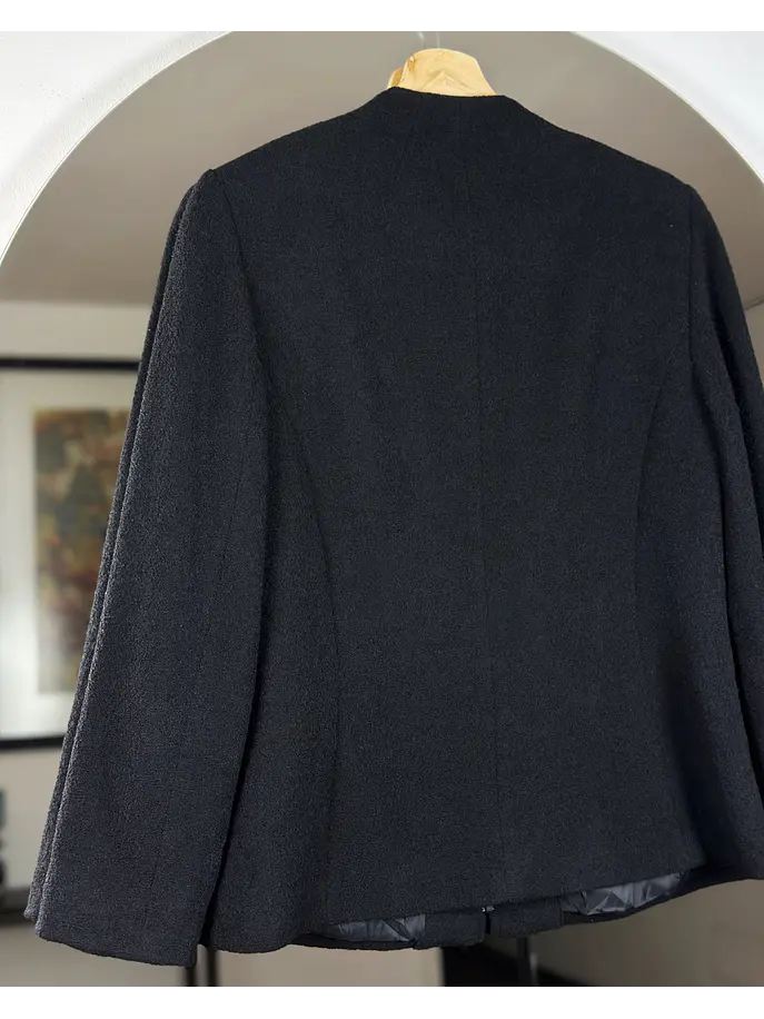 Abrigo de lana negro 5