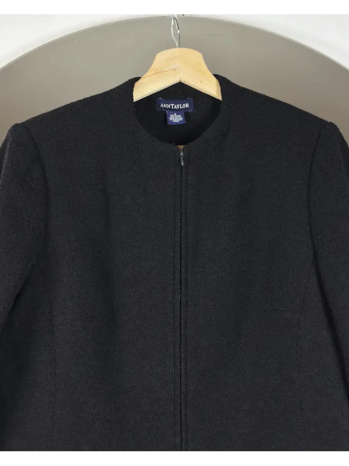 Abrigo de lana negro 3