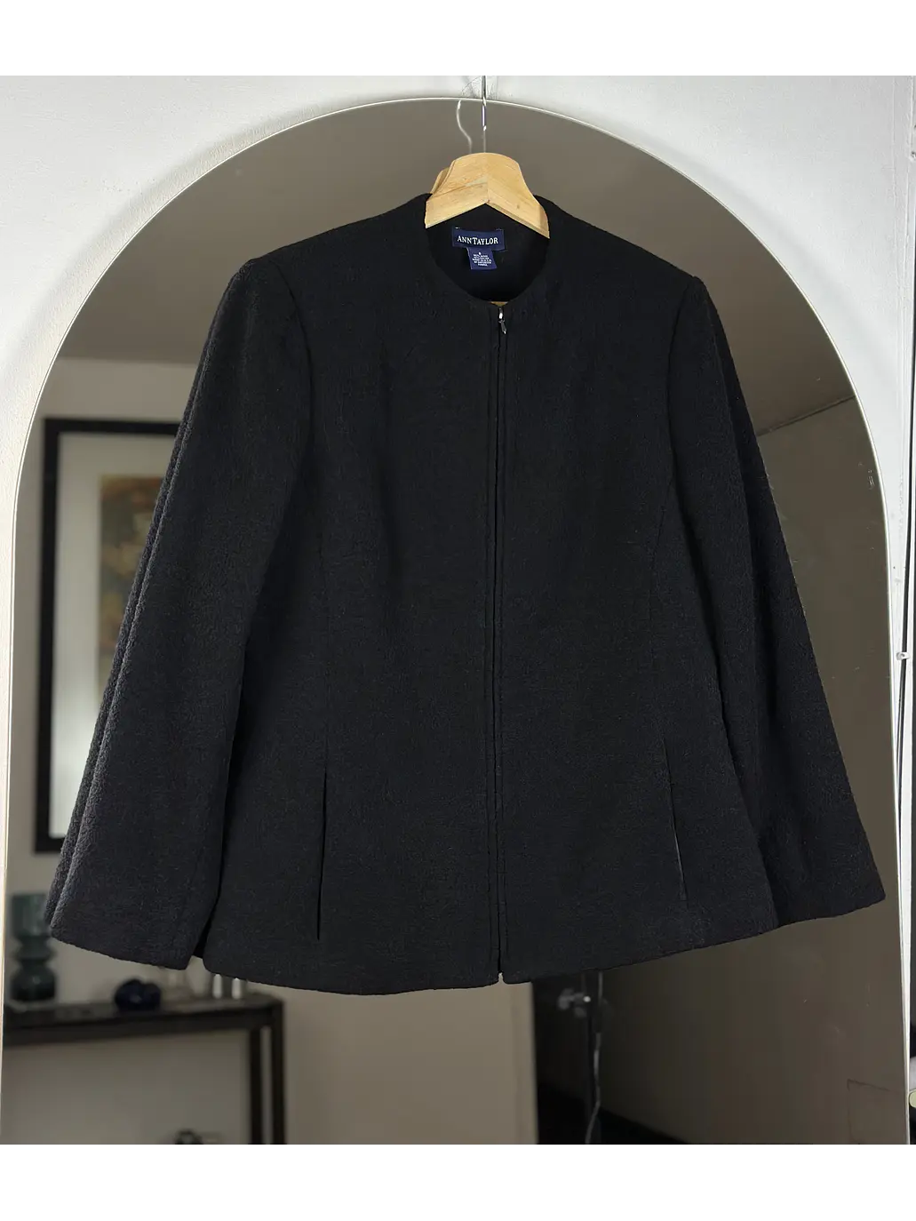 Abrigo de lana negro 1