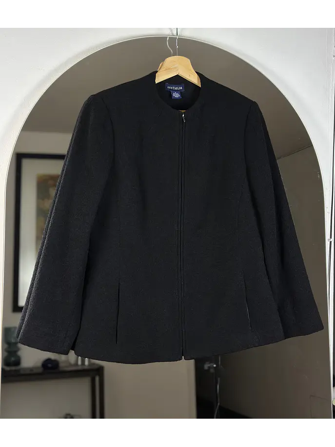 Abrigo de lana negro 1