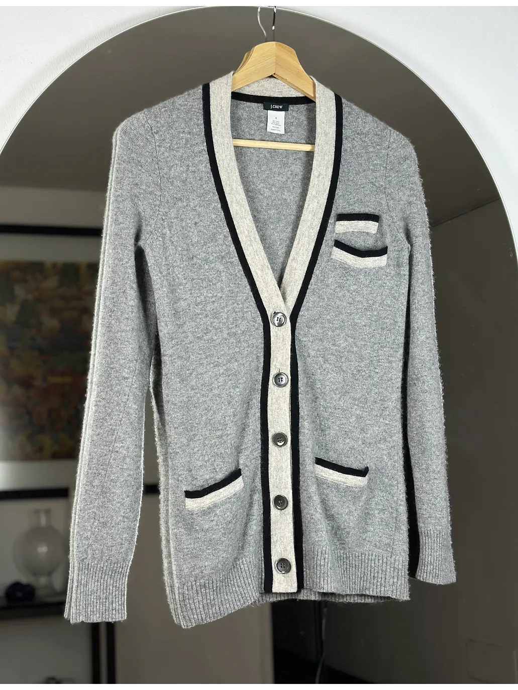 Cardigan gris melange 1