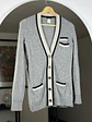 Cardigan gris melange - Miniatura 1