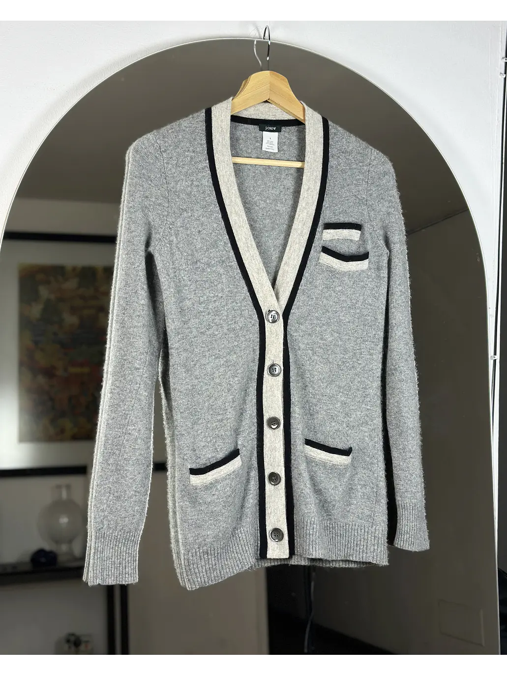 Cardigan gris melange 3