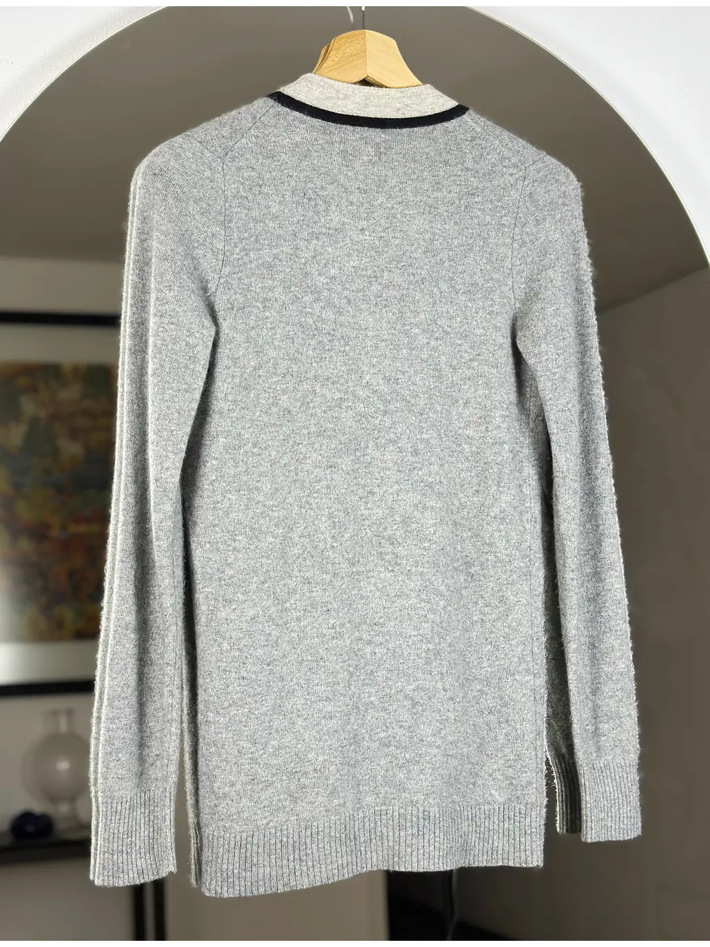 Cardigan gris melange 4