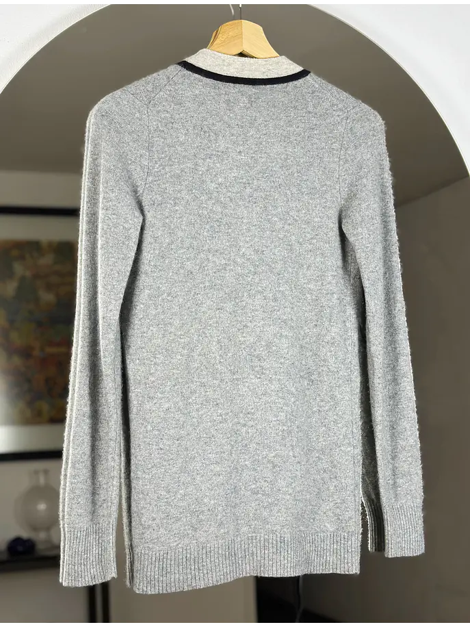 Cardigan gris melange 4