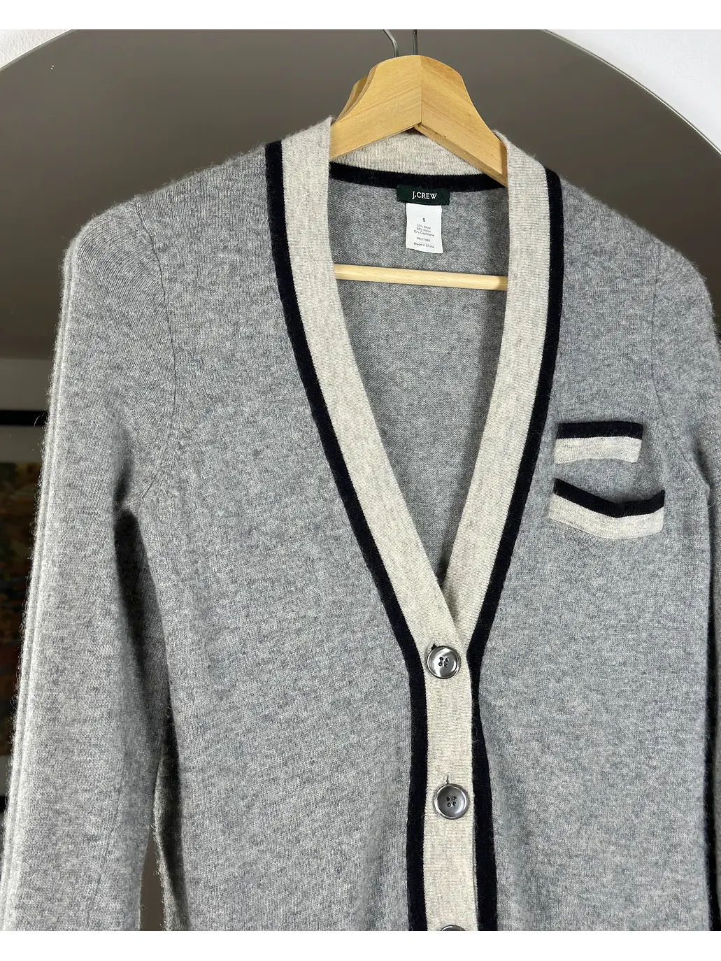Cardigan gris melange 2