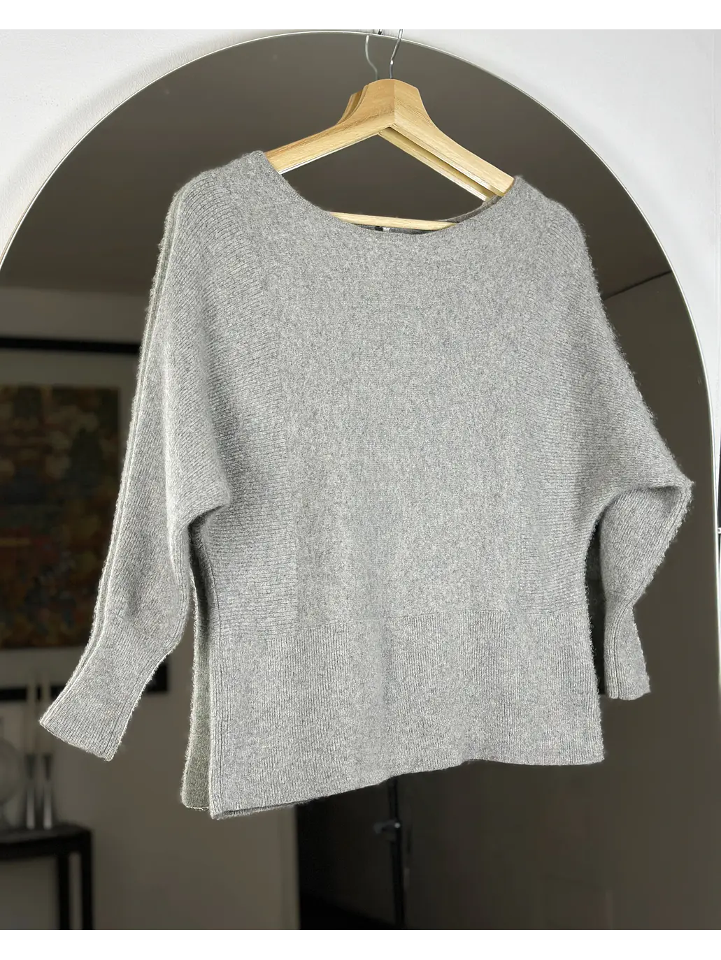 Chaleco gris melange cachemira  1