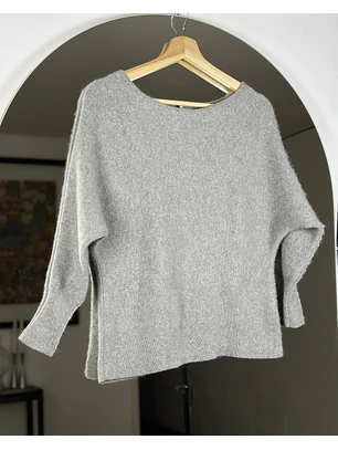 Chaleco gris melange cachemira 