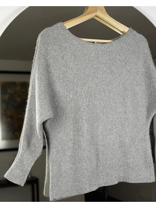 Chaleco gris melange cachemira 