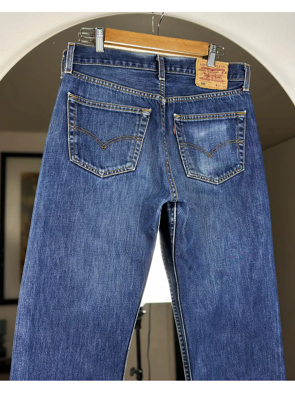 Jeans azul lavado recto 4