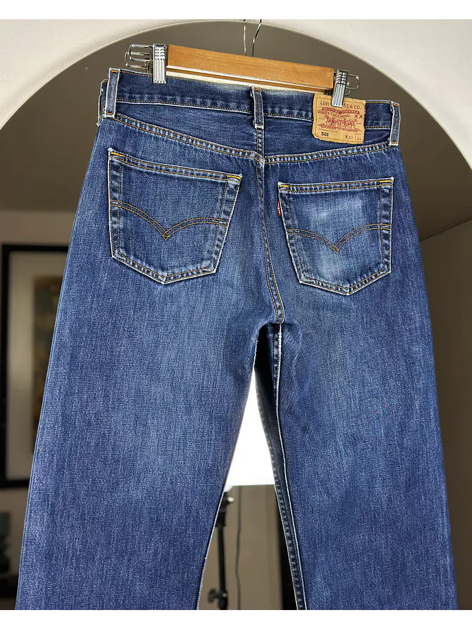 Jeans azul lavado recto 4