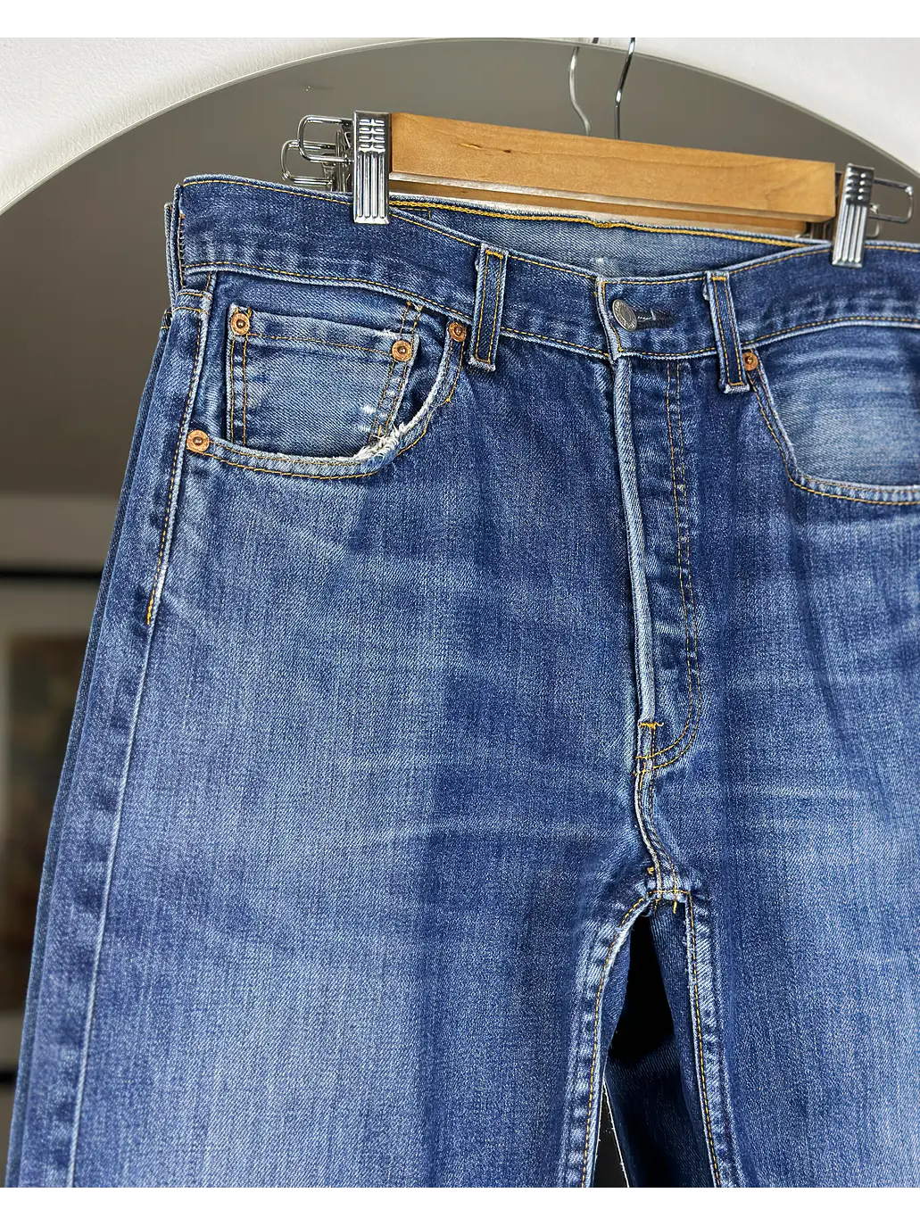 Jeans azul lavado recto 3