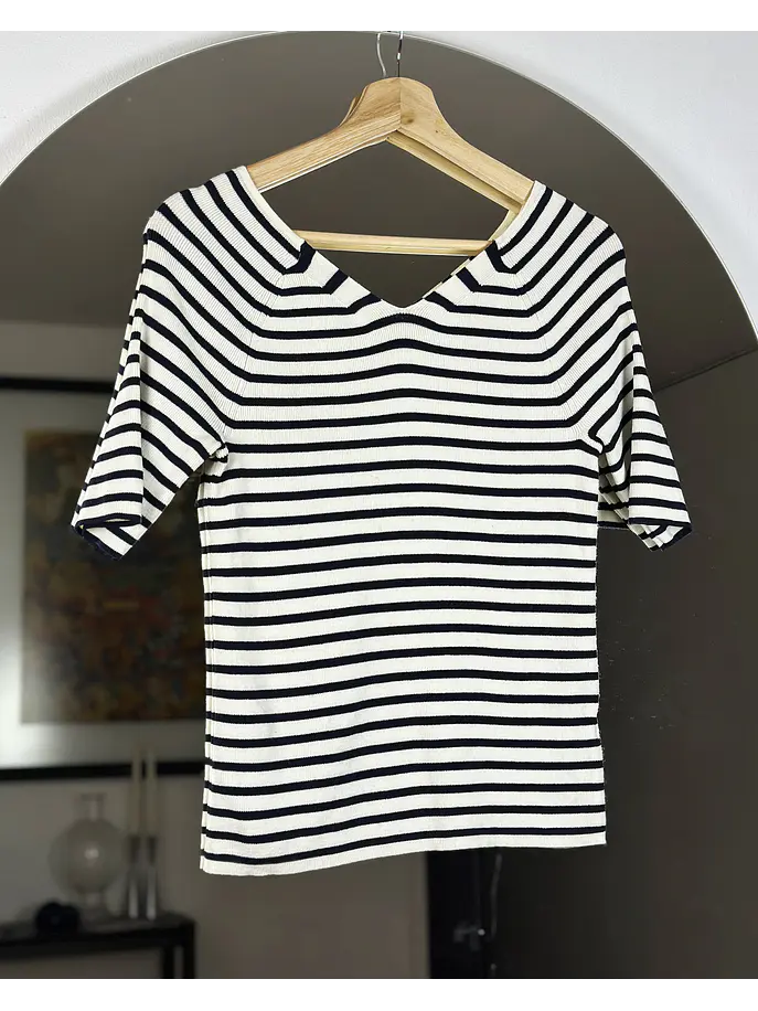 Polera de punto rayada 3