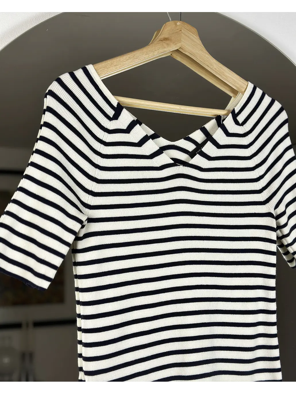 Polera de punto rayada 2