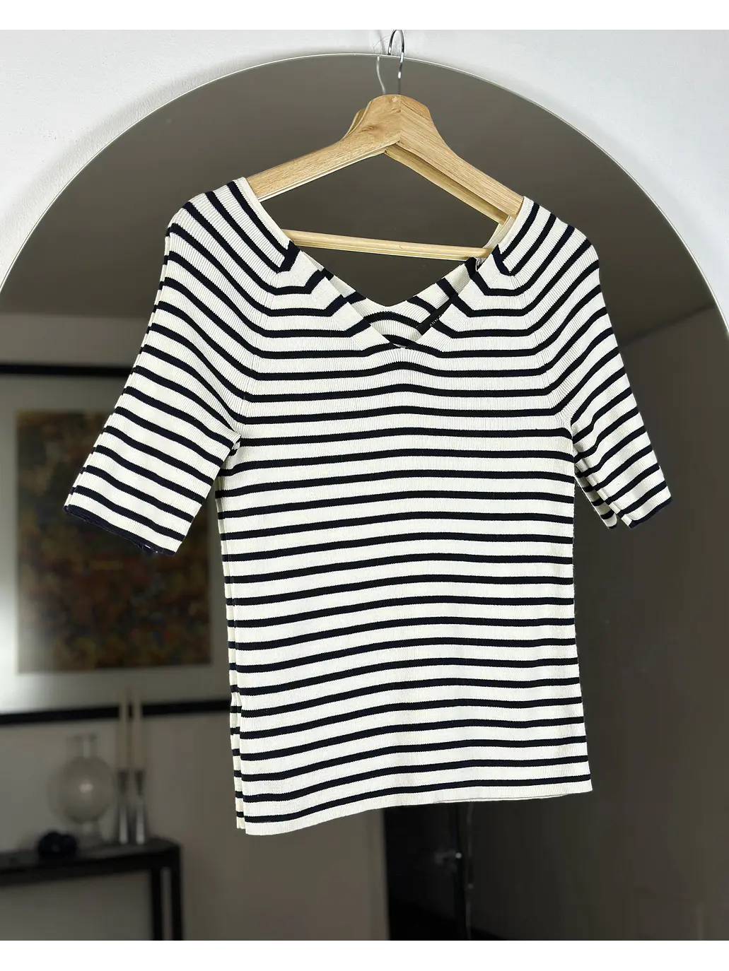 Polera de punto rayada 1