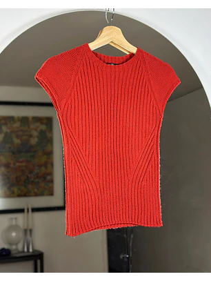 Polera de punto roja