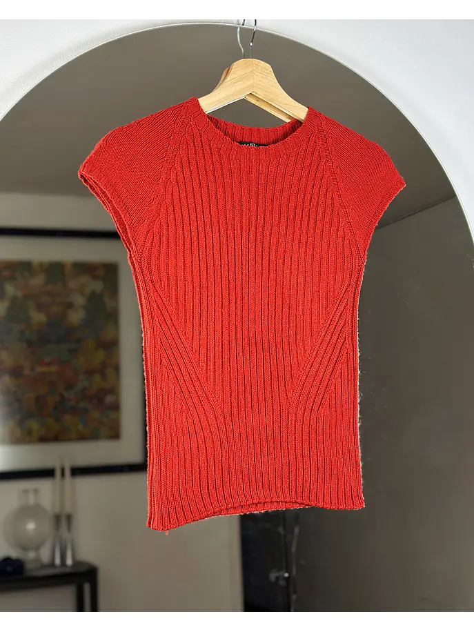 Polera de punto roja 1