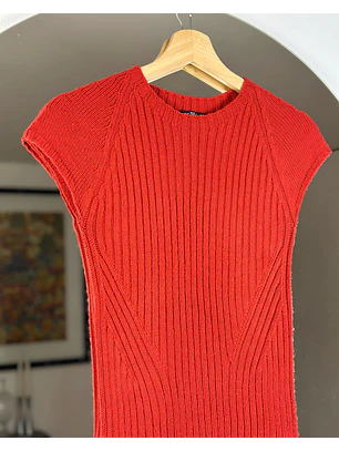 Polera de punto roja