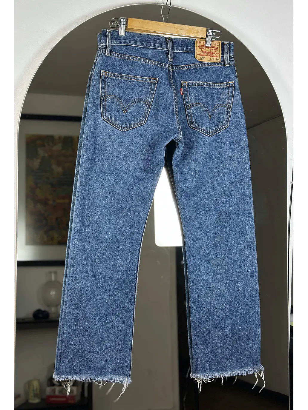 Jeans recto azul lavado 3